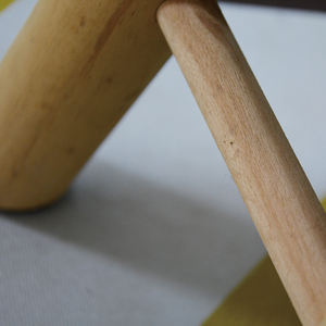 Living Room Bedroom Fabric Ottoman Pouf Round Lounge <strong>Chair</strong> <strong>High</strong> Quality <strong>Space</strong> <strong>Saver</strong> Wooden Stool - Product Image 4