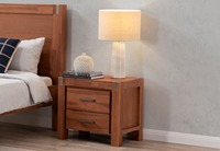 Vente à Chaud Ensemble de Chambre à Coucher 4 Pièces Marron Châtaigne de Style Moderne avec Lit Queen Table de Chevet pour la Maison