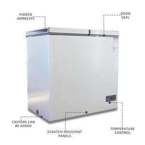 Congelatore a basso rumore industriale Congelatori a casseforti Inverter <span class=keywords><strong>doppia</strong></span> <span class=keywords><strong>porta</strong></span> compatta 200 litro congelatore profondo commerciale per negozio - Product Image 3