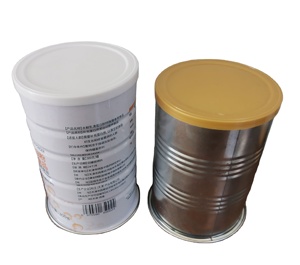 Customized Food Grade Metal Empty Cans powdered spice tin containers for dry milk canister with plastic top