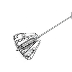 <span class=keywords><strong>Batteur</strong></span> à oeufs <span class=keywords><strong>manuel</strong></span> en acier inoxydable rotatif à poussée manuelle de 10 pouces pour mélanger, fouetter, battre et remuer - Product Image 5