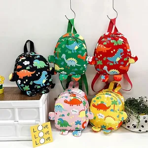 Sac à dos de dessin animé mignon dinosaure pour enfants, cartable pour la maternelle, cartable réglable pour garçons et filles