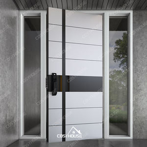 Porte d'entrée moderne de luxe en aluminium moulé avec serrure intelligente - Product Image 4