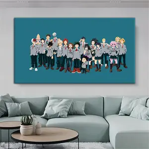 Dekor Dinding Ruang Tamu Anime My Hero Academia Poster Komik Kanvas Cetak HD Anime Kanvas Seni Dinding Kanvas