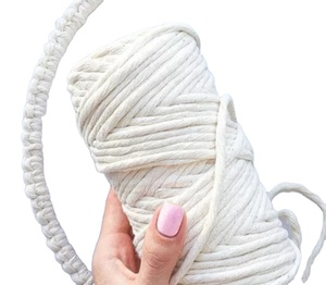 Vente en gros d'usine de <span class=keywords><strong>cordon</strong></span> de décoration DIY 3mm simple brin corde coton macramé - Product Image 1