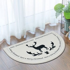 Shaped <strong>Semi</strong>-<strong>circle</strong> Ins Style Room Decoration Floor <strong>Mat</strong> Entry Christmas Door <strong>Mat</strong> Kitchen Bathroom Non-slip Imitation Cashmere <strong>Mat</strong> - Product Image 2