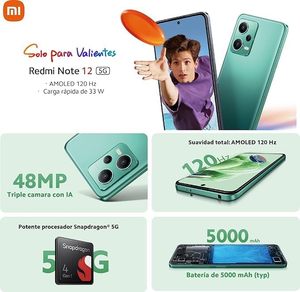 Teléfono Inteligente <span class=keywords><strong>Redmi</strong></span> <span class=keywords><strong>Note</strong></span> <span class=keywords><strong>12</strong></span> 5G LTE, Octa Core MTK Dimensity, Cámara Trasera de 48MP, Pantalla AMOLED FHD de 6.8 Pulgadas y 120Hz, Batería de 5000mAh, Doble SIM, Reconocimiento Facial - Product Image 4