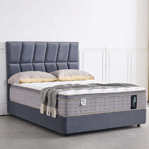 Ensemble de literie confortable lit doux avec cadre de lit rembourré pour meubles de chambre double dans un lit de beauté de style moderne - Product Image 6