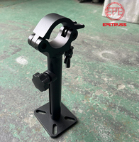 Pince d'éclairage portable haute capacité en alliage d'aluminium robuste 250 kg (Argent/Noir)