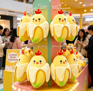 Peluche de Animalito Tipo Banana, Tamaño Pequeño, Relleno de Algodón PP, Diseño Bordado, para Regalo de Cumpleaños o Recuerdo, Súper Suave - Product Image 4