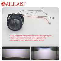 Nouvelle lentille de projecteur Bi-LED de 2,5 pouces pour voiture, trois couleurs commutables (6000K, 4300K, 3000K), faisceau haut et bas intégré, projecteur LED.