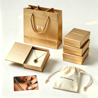 Set Coffret Bijoux Couvercle Rabattable et Base Papier Spécial Rigide avec Insert EVA pour Boucles d'Oreilles Bracelets