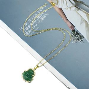 เครื่องรางนำโชคทางศาสนาสไตล์ชนเผ่าฐานเครื่องประดับคริสตัลคิวบิกเซอร์โคเนียสร้อยคอฝังสร้อยพระแม่จี้พระพุทธรูป - Product Image 4