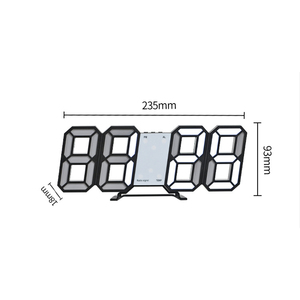 <span class=keywords><strong>Horloge</strong></span> <span class=keywords><strong>murale</strong></span> numérique LED intelligente du fabricant japonais/allemand, <span class=keywords><strong>grand</strong></span> écran, alarme, <span class=keywords><strong>horloge</strong></span> de bureau, mémoire de l'heure, rétroéclairage, température - Product Image 2