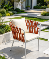 Fauteuil de balcon en corde épaisse, siège temporaire, canapé en corde tressée, design moderne et simple, chaise de salle à manger d'extérieur en corde