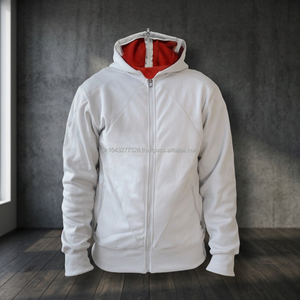 Sudadera con Capucha para Hombre, de Alta Calidad, Ecológica, Transpirable, de Secado Rápido, Antiarrugas, para Invierno, con Cierre de Cremallera, de Forro Polar de Poliéster/Algodón - Product Image 3