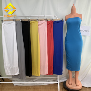 S-5XL donna taglie forti <span class=keywords><strong>abbigliamento</strong></span> da donna tinta unita abito Casual da donna senza schienale Max abito aderente <span class=keywords><strong>per</strong></span> donna - Product Image 2