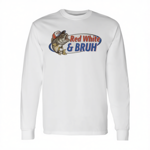 Camiseta de manga larga para aventuras de pesca al aire libre, cuello redondo unisex para adultos, estampado digital con temática de la naturaleza - Product Image 2