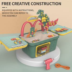 Samytoy 129 pièces tournevis électrique bricolage créatif vis De forage 3D Puzzle jouet boîte à outils blocs de <span class=keywords><strong>construction</strong></span> ensembles Cargador De Crosman - Product Image 3