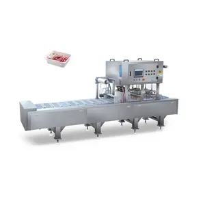 Continuous mold packing machine tray map vacuum seal packaging machine food package