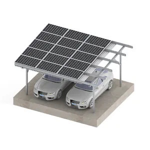 Aluminium Solar Auto Park Structuur Carport Voor 2 Auto 'S