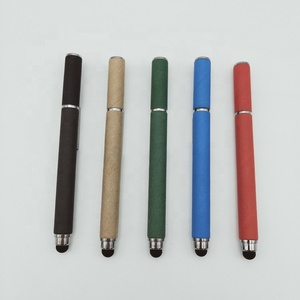 エコスタイラスペン付き販促用キャップアクションショートミニペーパーボールペン - Product Image 2