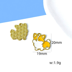 Pendentifs en émail de chat et de <span class=keywords><strong>chien</strong></span> de dessin animé, breloques en métal, fabrication de bijoux faits à la main, accessoires de fabrication de colliers et de boucles d'oreilles mignons pour animaux - Product Image 6