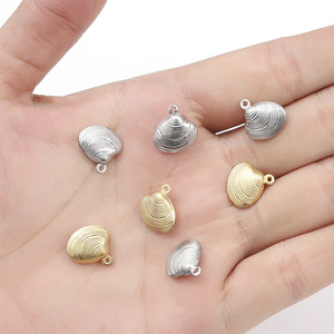 Stainless Steel <b>Shell</b> Pendant Gold Silver DIY Jewelry Findings For <b>Bracelet</b> Necklace H1134 - Product Image 3