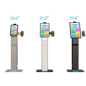 Soporte de suelo para quiosco POS de 23,6 pulgadas o montaje en pared Kfc McDonald Terminal de pedidos de alimentos Máquina de pago de autoservicio en restaurante - Product Image 2