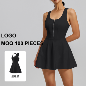 Falda Deportiva Larga sin Costuras con Cierre y Tirantes Finos para Mujer, Antiexposición, para Correr al Aire Libre - Product Image 6