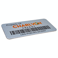 Etiqueta de código de barras de Metal, grabado láser de aluminio, número de serie, placa de código QR personalizada, gran oferta