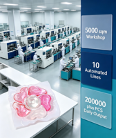 Capsules de lessive 6-en-1 parfumées aux fleurs, en vrac, fabrication OEM |   Capsules de parfum écologiques originales |   Lessive en poudre à marque privée
