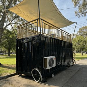 Cafetería de Dos Pisos en Contenedor Marítimo Contemporáneo, Quiosco de Comida Rápida, Barra de Café con Alta Utilización del Espacio - Product Image 3