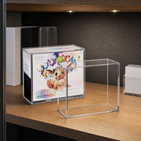 Boîte de présentation en acrylique pour boîte de jeu de cartes à collectionner, boîte de protection transparente avec couvercle, boîte de présentation transparente pour collectionneurs