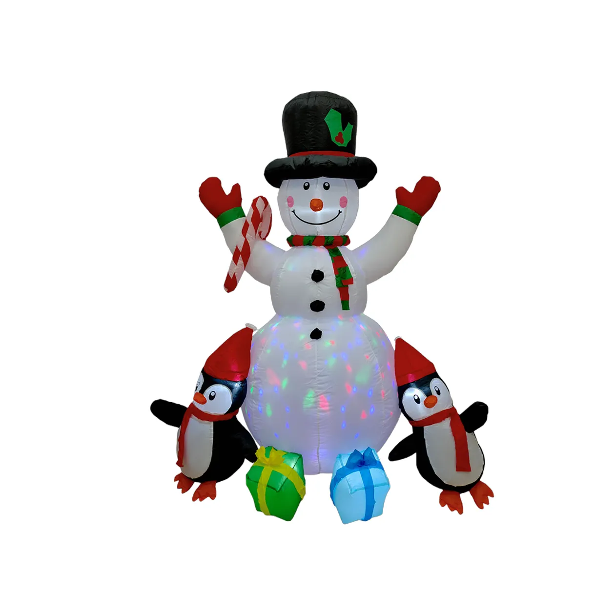 Лидер продаж, рождественские украшения, 6 футов, снеговик, пингвин, Подарочная коробка, комбинированные надувные