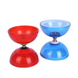 Ensemble de diabolo transparent avec roulements trois-à-cinq rouleaux, en caoutchouc souple, double tête, flexible, pour débutants, enfants et personnes âgées - Product Image 2