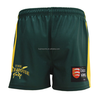Celana Pendek Rugby Liga Polinesia Kustom FQ Bahan Polyester untuk Pria, Seragam Klub Olahraga, Desain Rugby Union, Pakaian Latihan