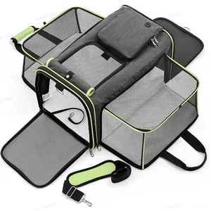 Sac de transport portable <span class=keywords><strong>en</strong></span> maille et polyester pour chats et petits chiens - Sac de voyage extensible et respirant avec fermeture éclair pour voiture ou <span class=keywords><strong>avion</strong></span> - Product Image 6