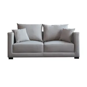 Sang Trọng Ý Thiết Kế Hiện Đại Gỗ Da Lounge Trắng Recliner 2 Chỗ Ngồi Sofa Set KHÁCH SẠN CĂN Hộ Phòng Ngủ Nội Thất Phòng Khách