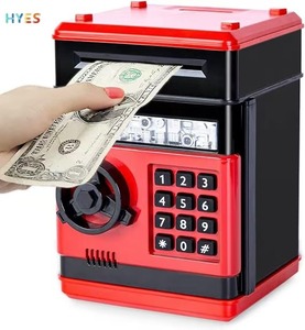 Huiye 2025 gran oferta hucha efectivo moneda puede depositar <span class=keywords><strong>Cajero</strong></span> Automático <span class=keywords><strong>Banco</strong></span> moneda electrónica dinero seguridad contraseña Caja de Ahorro juguete para niños - Product Image 1
