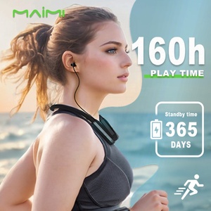 Écouteurs sans fil à tour de cou avec autonomie de 160 heures, batterie de 800 mAh, 365 jours en veille, <span class=keywords><strong>casque</strong></span> sportif pour la course à pied - Product Image 5