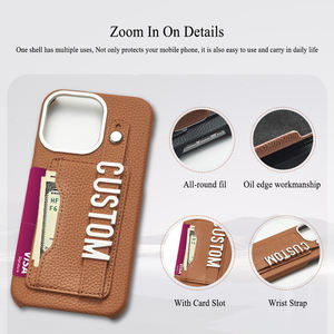 <span class=keywords><strong>Coque</strong></span> de téléphone en cuir véritable antichoc pour <span class=keywords><strong>IPhone</strong></span> 12 13 14 15 Pro Max <span class=keywords><strong>coque</strong></span> de téléphone portable initiale <span class=keywords><strong>personnalisée</strong></span> - Product Image 4