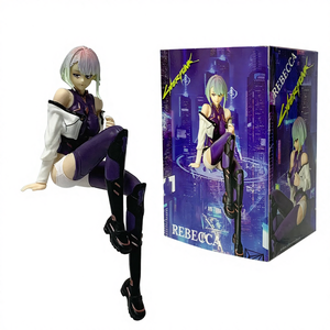 Figuras Coleccionables de Lucy y Rebecca Sentadas - Cyberpunk Edgerunners, Personajes de Anime, Modelos de Escritorio - Product Image 1
