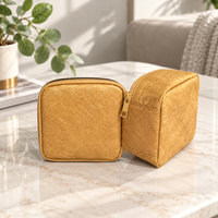 Boîte de rangement Tyvek, étui organisateur portable à fermeture éclair, sac de rangement de voyage carré, organisateur d'accessoires cosmétiques et de bijoux