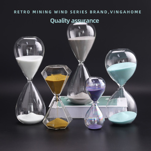 นาฬิกาทรายแก้วแบบกำหนดเอง 30 นาที 60 นาที สำหรับตกแต่งบ้าน นาฬิกาทรายคริสตัล ขวดทรายจับเวลา - Product Image 5