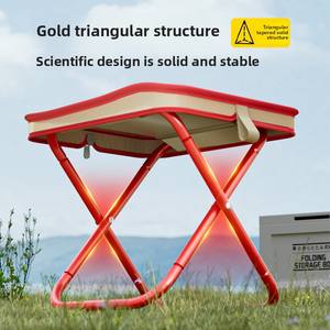 Portable Outdoor Camping Chair Foldable Oxford Fabric Fishing <b>Stool</b> Train Subway and Portable Mount Supplies for Travel - Product Image 4