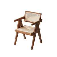 Ensemble table et chaises pliantes en bois de style thaïlandais et japonais, design doux, écologique, durable pour l'extérieur, la chambre, le restaurant, le café