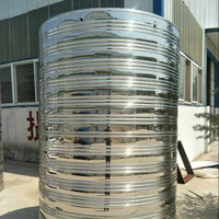 Réservoir d'eau corrugué rond en acier inoxydable 304 de 4000 L (4 m³, 4 T, 880 gallons) avec isolation en polyuréthane double couche pour eaux de pluie