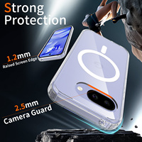 Coque transparente magnétique pour Google Pixel 10A, anti-rayures et anti-jaunissement, vente en gros usine