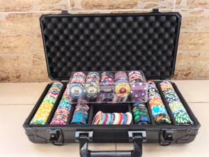 رقائق بوكر مخصصة بشعار خاص، 14 مم، 40 جرام، رقائق بوكر من الطين على طراز الكازينو لنوادي البوكر واللعب المنزلي - Product Image 6